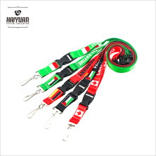 Sublimation Neck Lanyard Custom Logo PVC Card Holder in Red and White